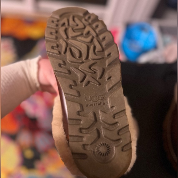 Gorgeous Rare Ugg Leather exposed Sherpa boots Sz 8 - Picture 6 of 6